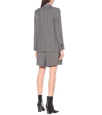 Shop Ami Alexandre Mattiussi Wool Blazer In Grey