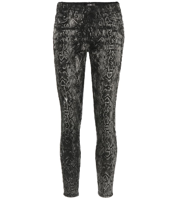 skinny snake print trousers