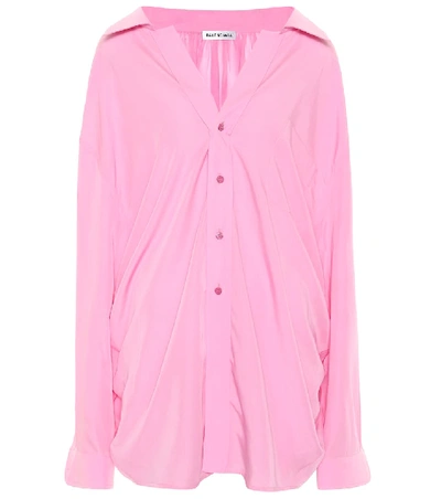 Shop Balenciaga Oversized Shirt In Pink