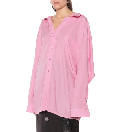 Shop Balenciaga Oversized Shirt In Pink