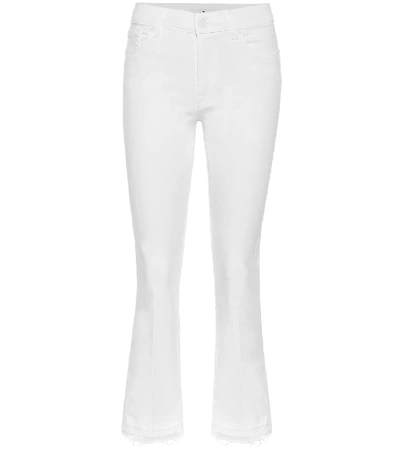 Shop 7 For All Mankind Cropped Boot Mid-rise Jeans In White