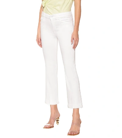 Shop 7 For All Mankind Cropped Boot Mid-rise Jeans In White