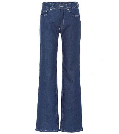 Shop Acne Studios Blå Konst High-rise Flared Jeans In Blue