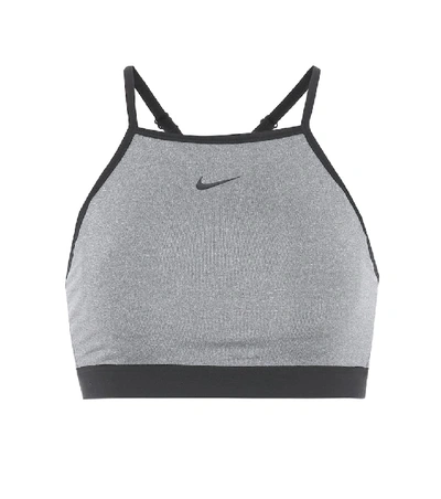 Shop Nike Indy Structure Sports Bra In Grey