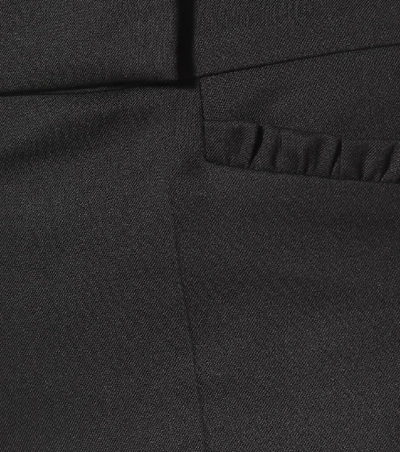 Shop Simone Rocha Mid-rise Straight Wool Pants In Black