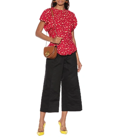 Shop Marni Printed Top In Red
