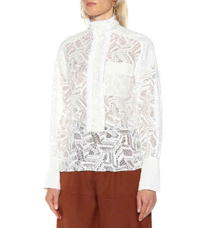 Shop Chloé Lace Blouse In White