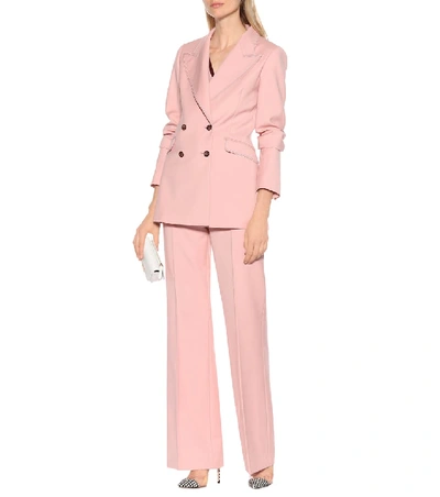 Shop Gabriela Hearst Angela Wool Blazer In Pink