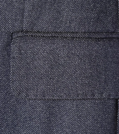 Shop Max Mara Ermes Wool Blazer In Blue