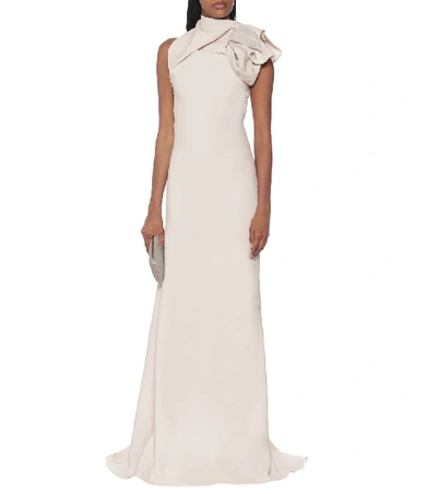 Shop Maticevski Captivate Stretch-crêpe Gown In Beige