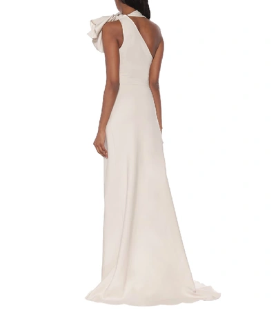 Shop Maticevski Captivate Stretch-crêpe Gown In Beige