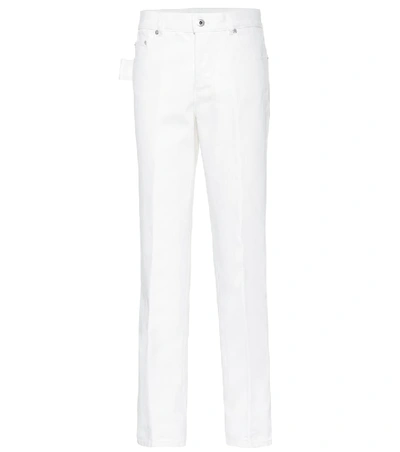 Shop Bottega Veneta High-rise Straight Jeans In White