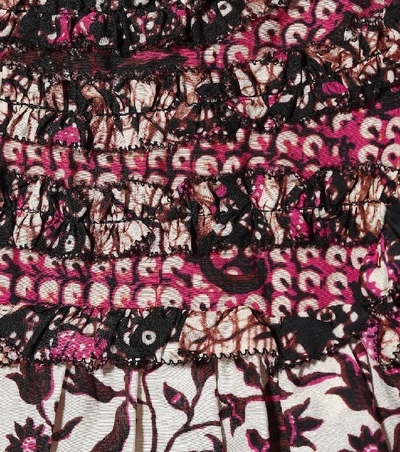 Shop Ulla Johnson Dalma Printed Cotton And Silk Blouse In Pink