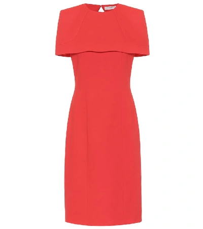 Shop Givenchy Wool-crêpe Dress In Red