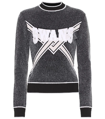 Shop Off-white Embroidered Sweater In Black