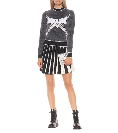Shop Off-white Embroidered Sweater In Black