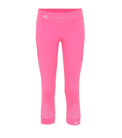 Shop Adidas By Stella Mccartney Performance Essentials Cropped Leggings In Pink