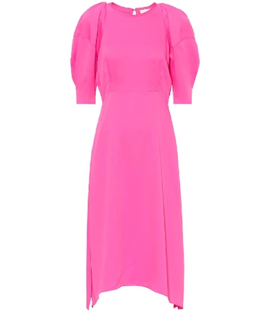 Shop Khaite Cynthia Satin Midi Dress In Pink