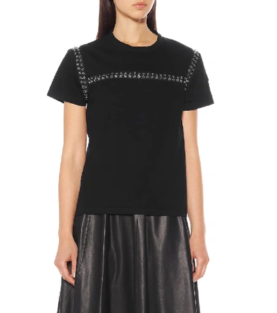 Shop Moncler Genius 6 Moncler Noir Kei Ninomiya Embellished Cotton T-shirt In Black