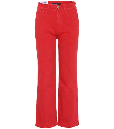 Shop 3x1 W4 Shelter High-rise Wide-leg Jeans In Red
