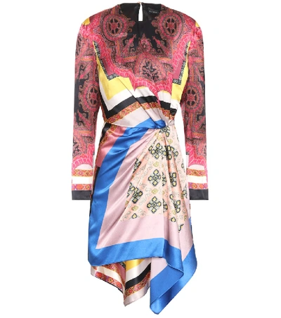 Shop Etro Printed Silk Dress In Multicoloured