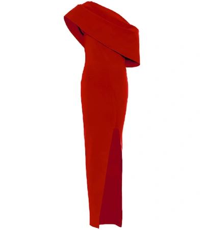 Shop Rick Owens Stretch-knit Gown In Red