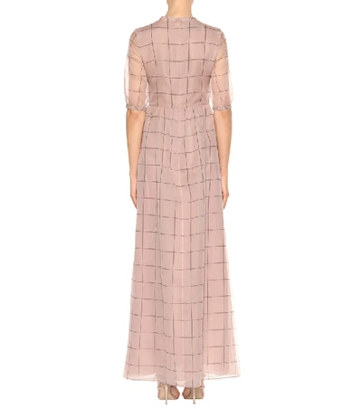 Shop Valentino Silk Maxi Dress In Pink