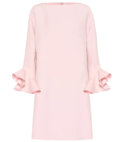 Shop Valentino Wool And Silk Minidress In Pink
