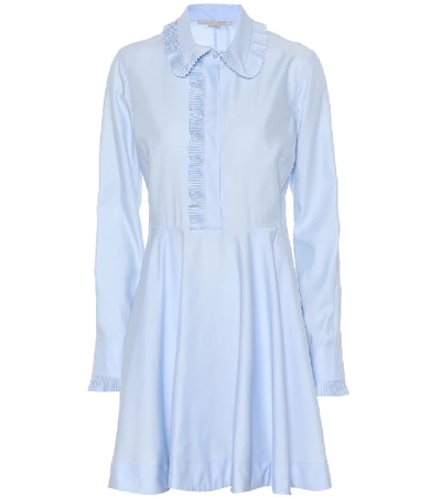 Shop Stella Mccartney Cotton Shirt Dress In Blue