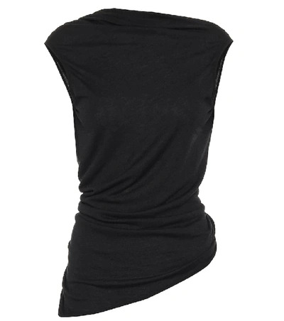 Shop Rick Owens Asymmetric Top In Black