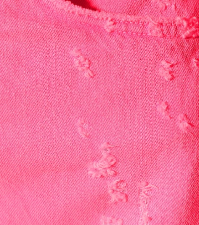 Shop Amiri Denim Miniskirt In Pink