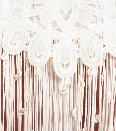 Shop Zimmermann Wavelength Embroidered Silk Gown In White
