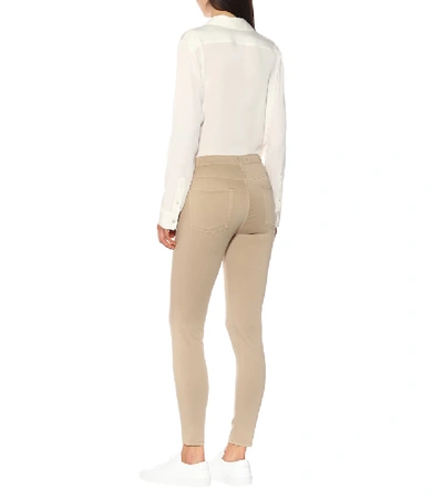 Shop 7 For All Mankind The Skinny High-rise Jeans In Beige