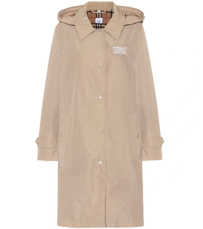 Shop Burberry Oxclose Raincoat In Beige