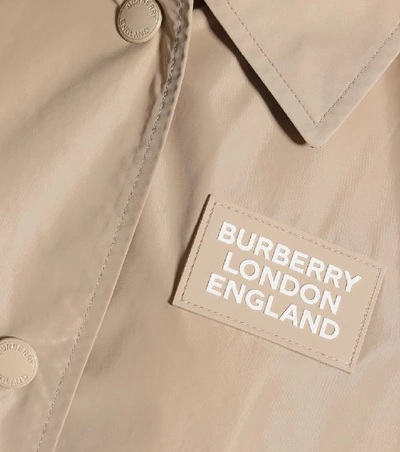 Shop Burberry Oxclose Raincoat In Beige