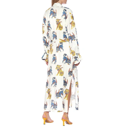 Shop Kirin Printed Cotton Robe In White