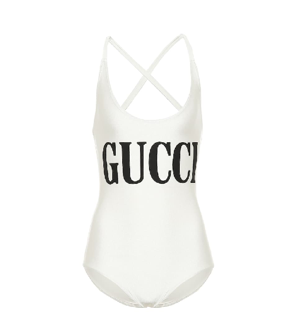 gucci one piece swimsuit white