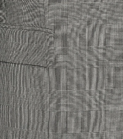 Shop Vetements Checked Wool-blend Blazer In Grey