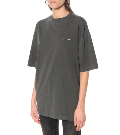 Shop Balenciaga Cocoon Oversized Cotton T-shirt In Black