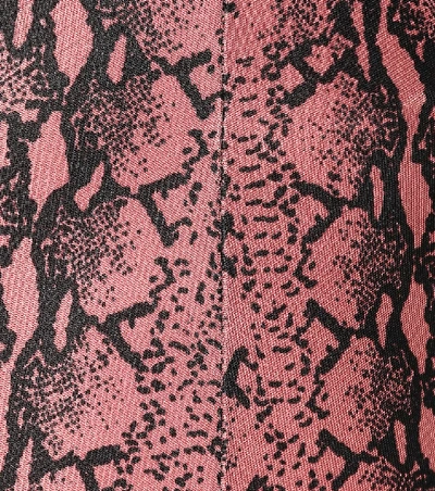 Shop Alexa Chung Snake-printed Dress In Pink