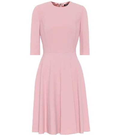Shop Dolce & Gabbana Stretch-cady Minidress In Pink