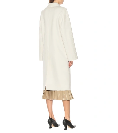 Shop Jil Sander Wool-blend Coat In White