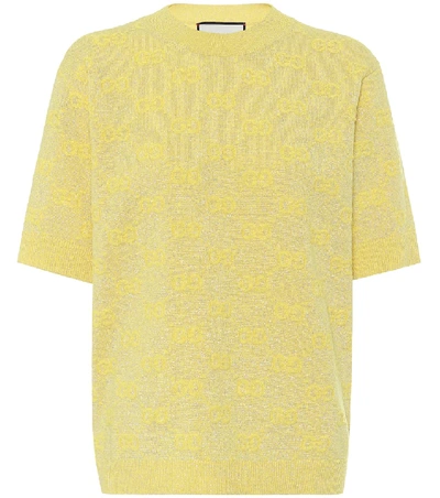 Shop Gucci Gg Wool-blend Sweater In Yellow
