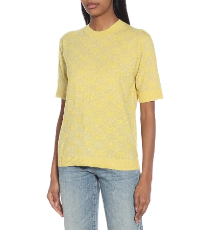 Shop Gucci Gg Wool-blend Sweater In Yellow