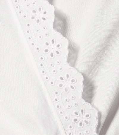 Shop Philosophy Di Lorenzo Serafini Cotton Poplin Midi Dress In White