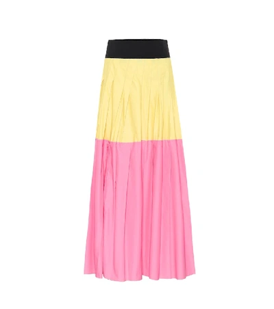 Shop Plan C Pleated Maxi Skirt In Pink
