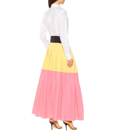 Shop Plan C Pleated Maxi Skirt In Pink