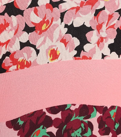 Shop Stella Mccartney Printed Silk Midi Skirt In Pink