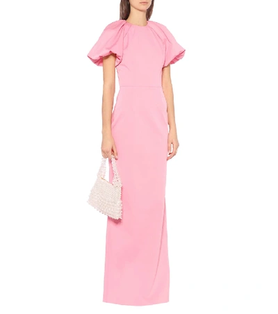 Shop Rebecca Vallance Winslow Crêpe Gown In Pink