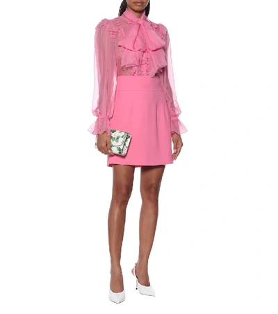 Shop Dolce & Gabbana Cady Miniskirt In Pink